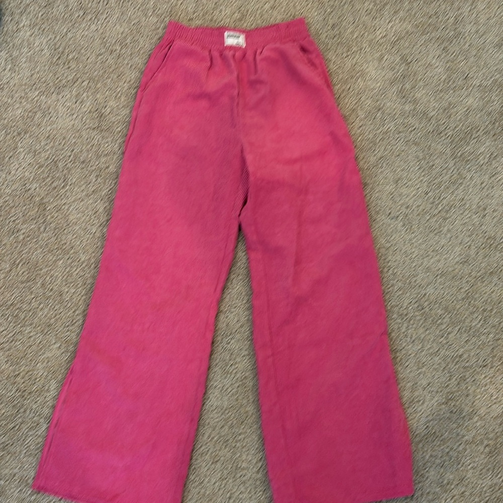 Pink pull on pants